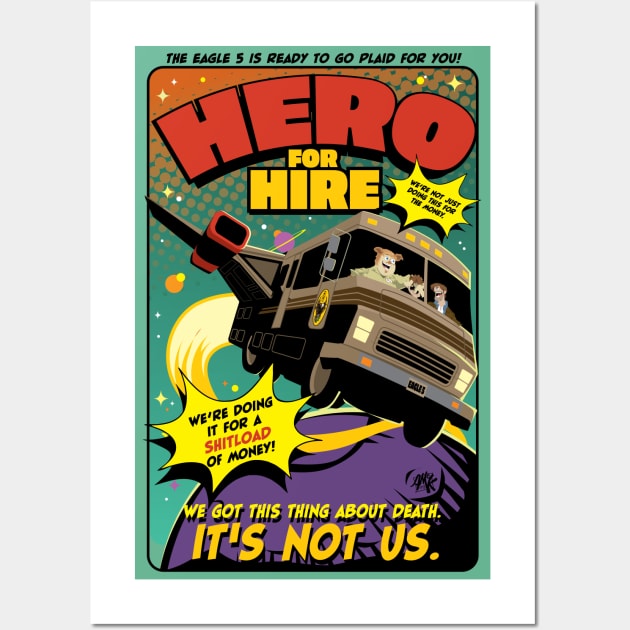 Hero for Hire Wall Art by CuddleswithCatsArt